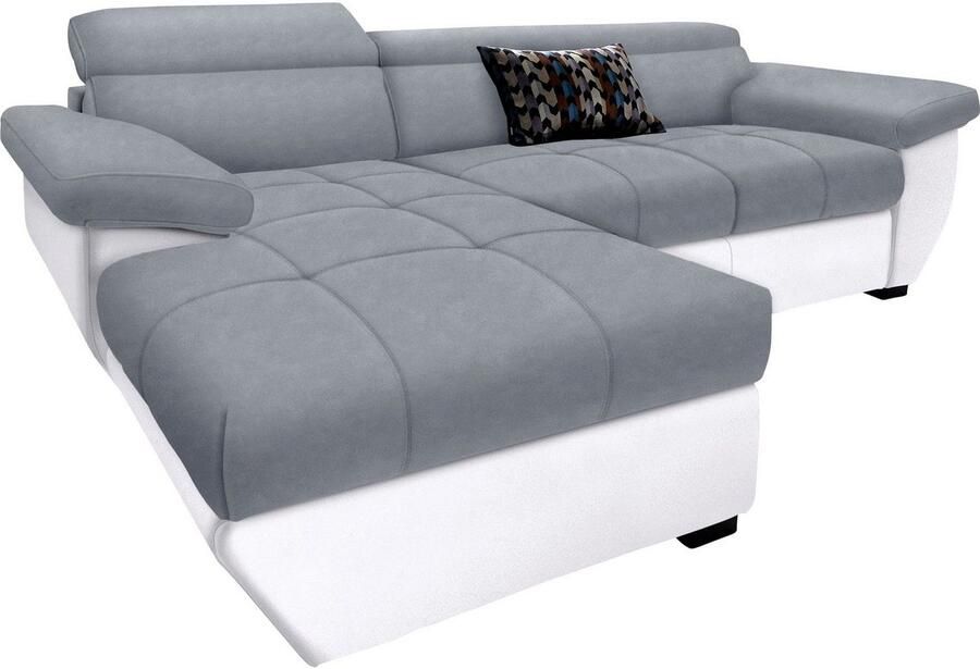 COTTA Zithoek Speedway L-vorm Set bestaande uit: hoekbank met hoofdverstelling & hocker (set)