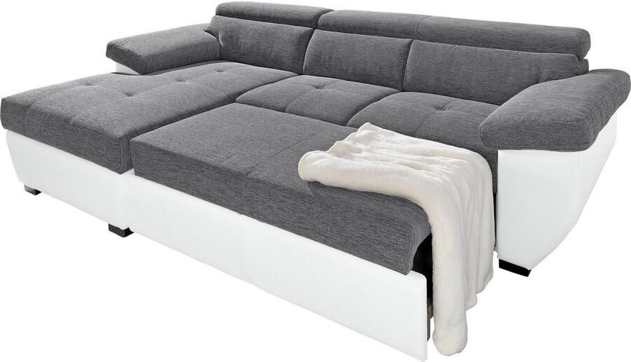 COTTA Zithoek Speedway L-vorm Set bestaande uit: hoekbank met hoofdverstelling & hocker (set) - Foto 10