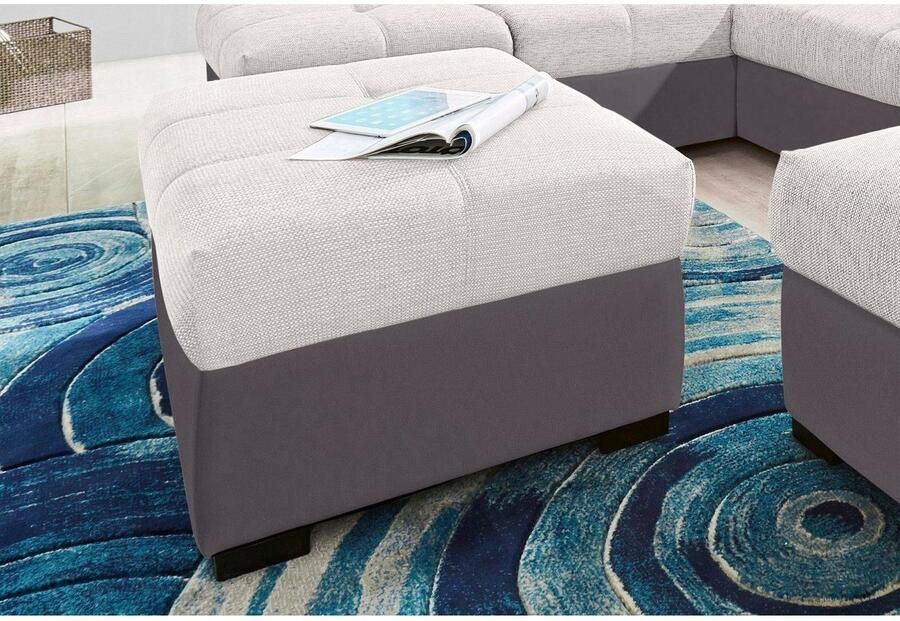 COTTA Zithoek Speedway Set bestaande uit: 2 5-zitsbank met hoofdverstelling & hocker (set)