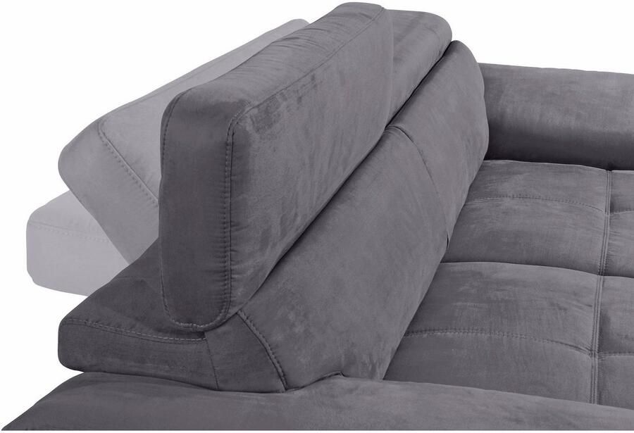 COTTA Zithoek Speedway Set bestaande uit: 2 5-zitsbank met hoofdverstelling & hocker (set) - Foto 4