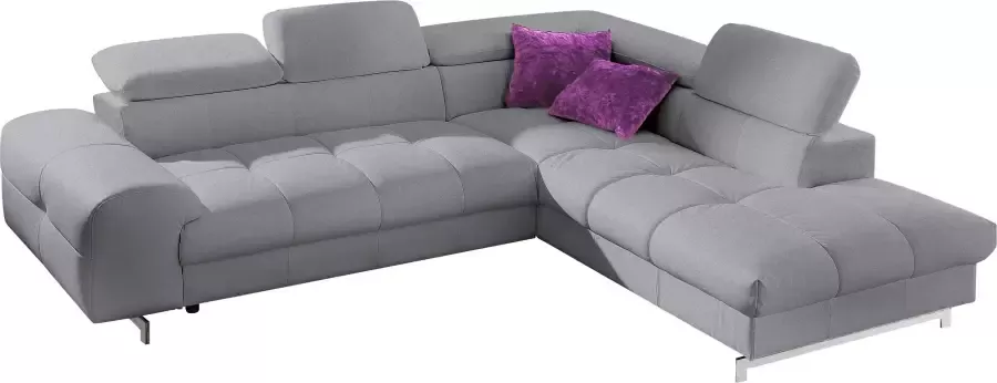 COTTA Hoekbank Chef L-vorm met hoofdbordverstelling edele metalen slede optioneel met slaapfunctie - Foto 19