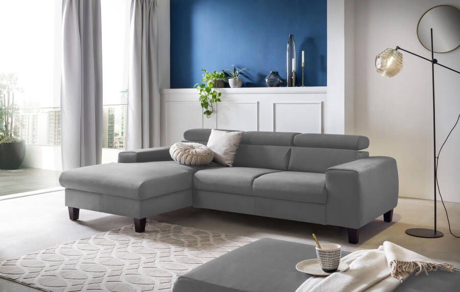 COTTA Hoekbank Morven L-vorm met hoofdeindeverstelling keuze met bedfunctie bedlade & draadloze oplader - Foto 5