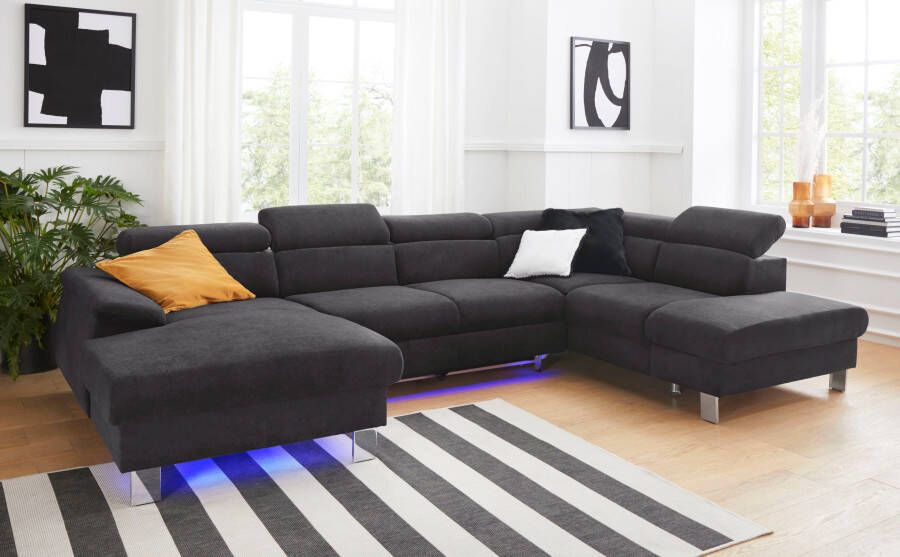 COTTA Zithoek Komaris U-vorm met verstelbare hoofdsteun naar keuze met slaapfunctie en rgb-led - Foto 5