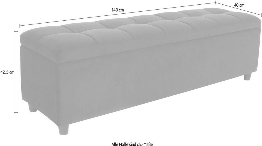 COUCH ♥ COUCH ♥ Slaapkamerbankje Doorgestikt Met bergruimte ook als garderobebank geschikt bank - Foto 2