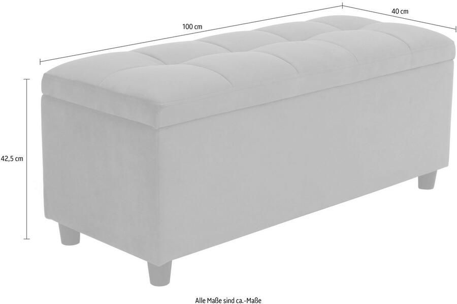 COUCH ♥ COUCH ♥ Slaapkamerbankje Doorgestikt Met bergruimte ook als garderobebank geschikt bank - Foto 3