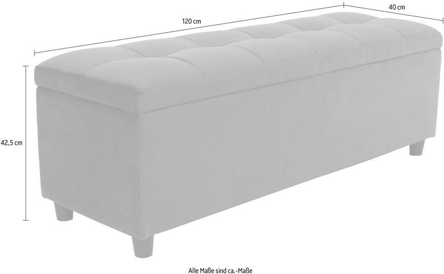 COUCH ♥ COUCH ♥ Slaapkamerbankje Doorgestikt Met bergruimte ook als garderobebank geschikt bank - Foto 3