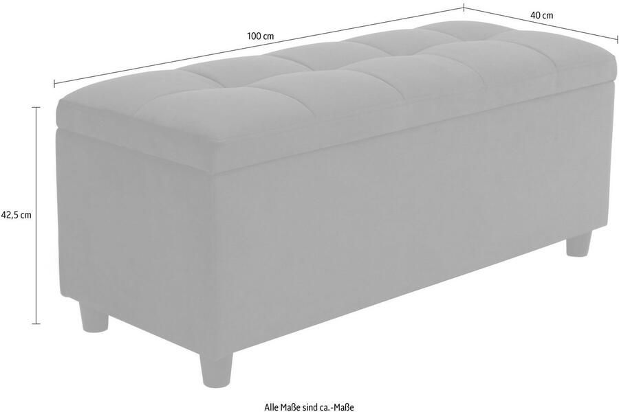 COUCH ♥ COUCH ♥ Slaapkamerbankje Doorgestikt Met bergruimte ook als garderobebank geschikt bank - Foto 3