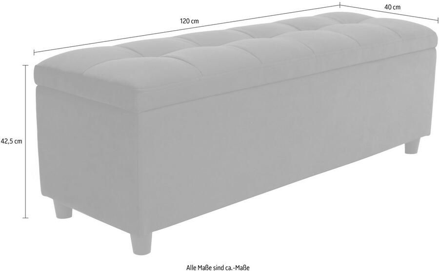 COUCH ♥ COUCH ♥ Slaapkamerbankje Doorgestikt Met bergruimte ook als garderobebank geschikt bank - Foto 2