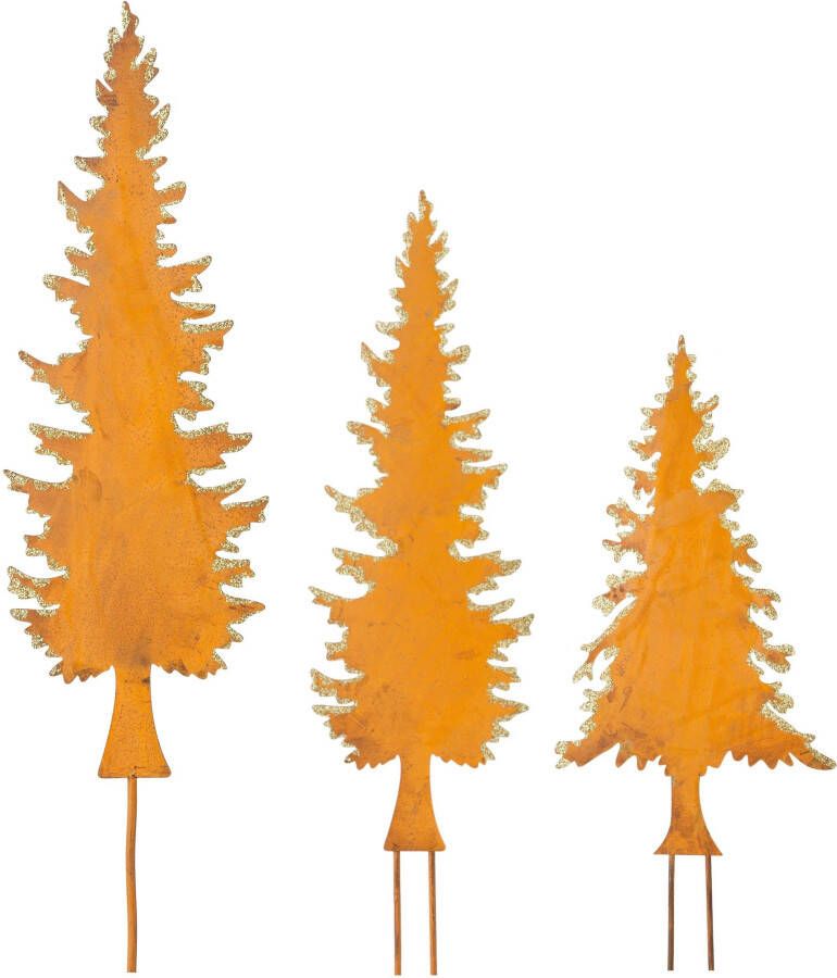 Creativ deco-boom Kerst versiering voor steken in 3 maten: 33x12 5 cm 41x11 cm 93x11 cm (3 stuks) - Foto 4