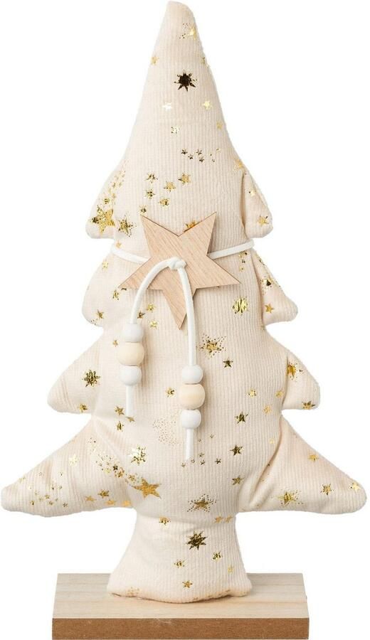 Creativ deco-boom Kerst versiering uit fluweelstof met applicaties (3 stuks)