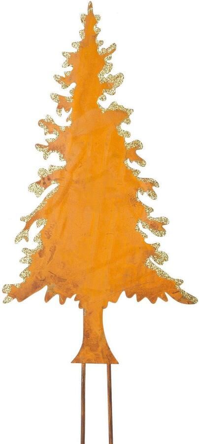 Creativ deco-boom Kerst versiering voor steken in 3 maten: 33x12 5 cm 41x11 cm 93x11 cm (3 stuks)