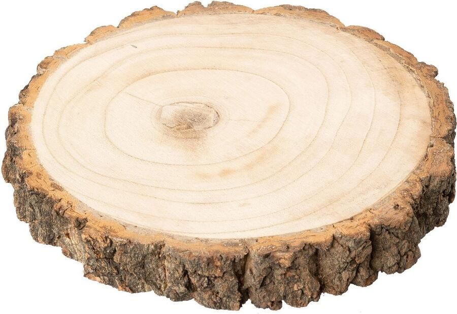 Creativ deco Sierbord Kerst versiering Natuurlijke houten schijf elk artikel heeft een unieke nerf (3 stuks)