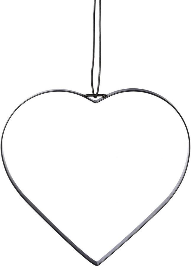 Creativ deco Sierhanger Hart Metalen ring met hoogwaardig lederen band (4 stuks)