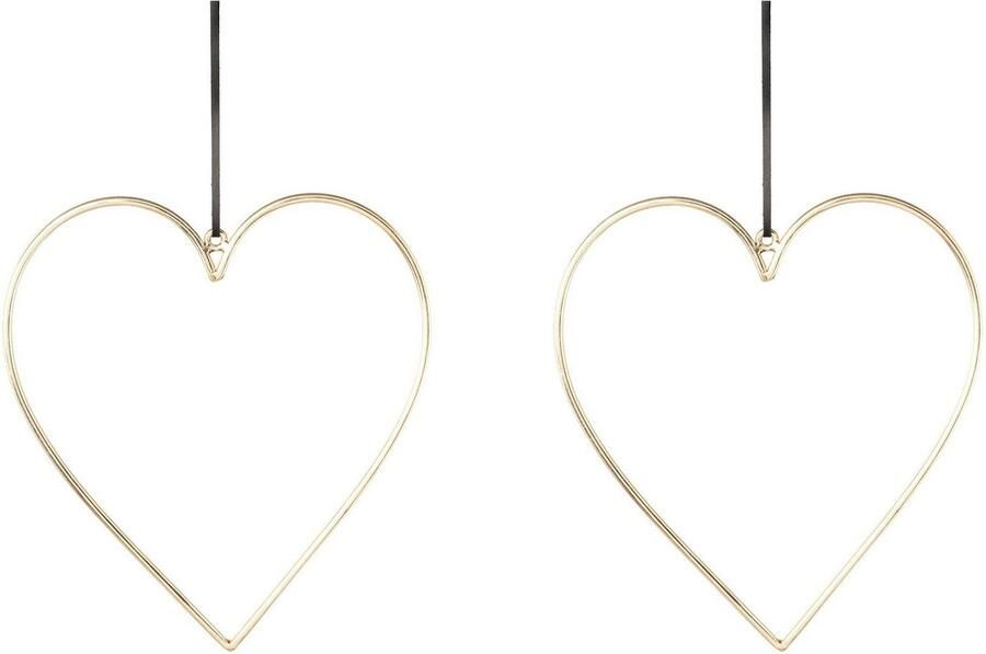 Creativ deco Sierhanger met hoogwaardig lederen band (2 stuks)