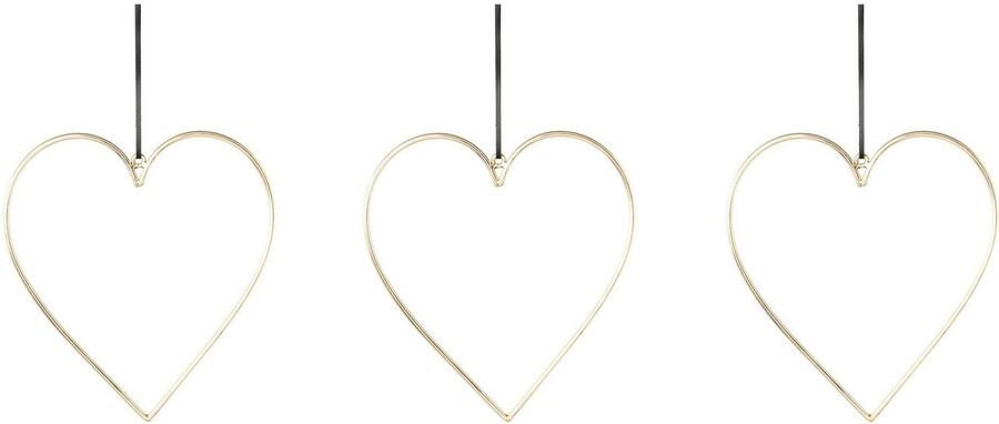 Creativ deco Sierhanger met hoogwaardig lederen band (3 stuks)