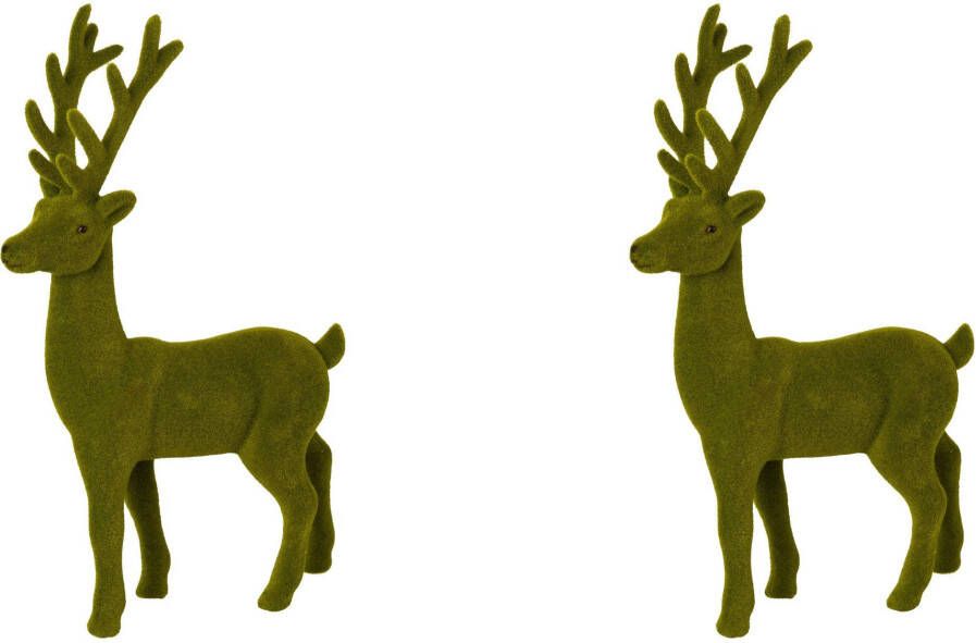 Creativ deco Kerstfiguur Edelhert kerstversiering (2 stuks)