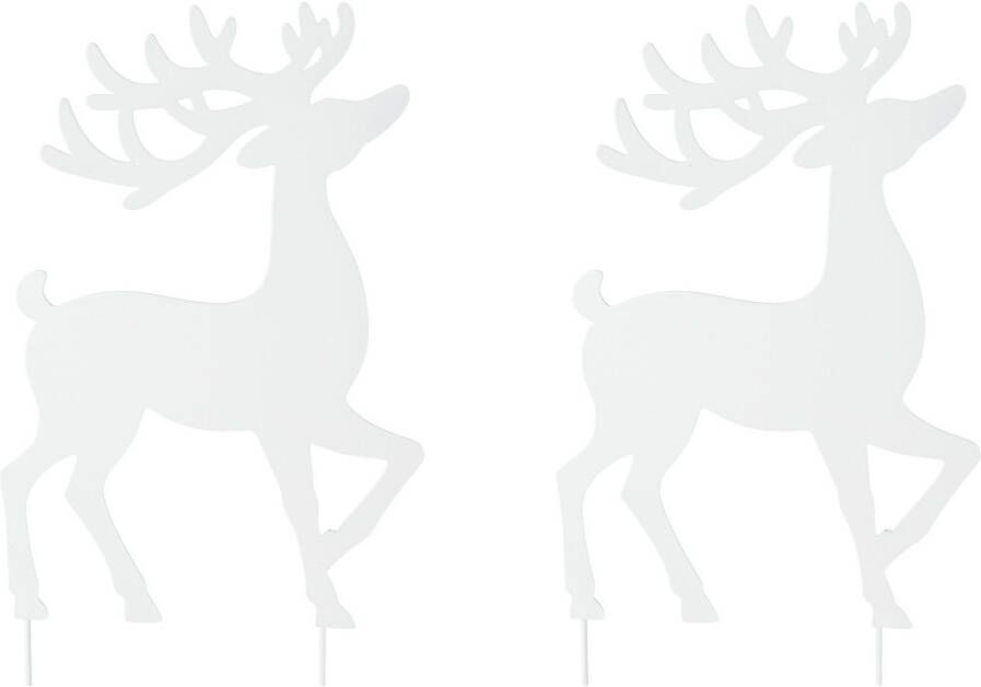 Creativ deco Kerstfiguur Kerst versiering Hert om in te steken (2 stuks) - Foto 4