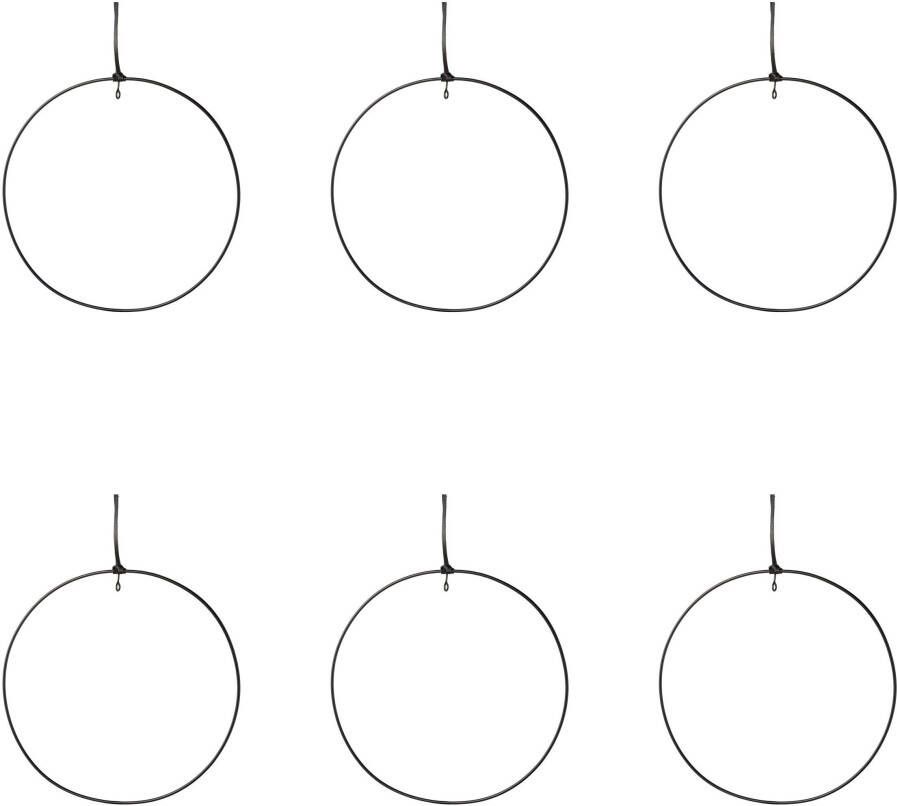 Creativ deco Sierhanger Metalen ring met hoogwaardig lederen band (6 stuks) - Foto 2