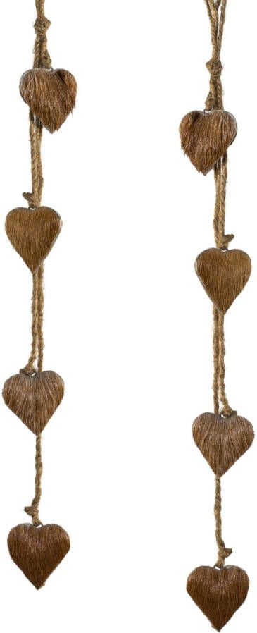 Creativ deco Sierhanger Kerst versiering met vachtapplicatie (2 stuks)