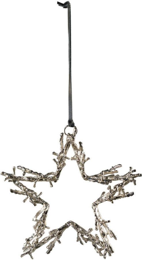 Creativ deco Sierster Kerstster kerstversiering van aluminium hangdecoratie ø ca. 30 cm (1 stuk)