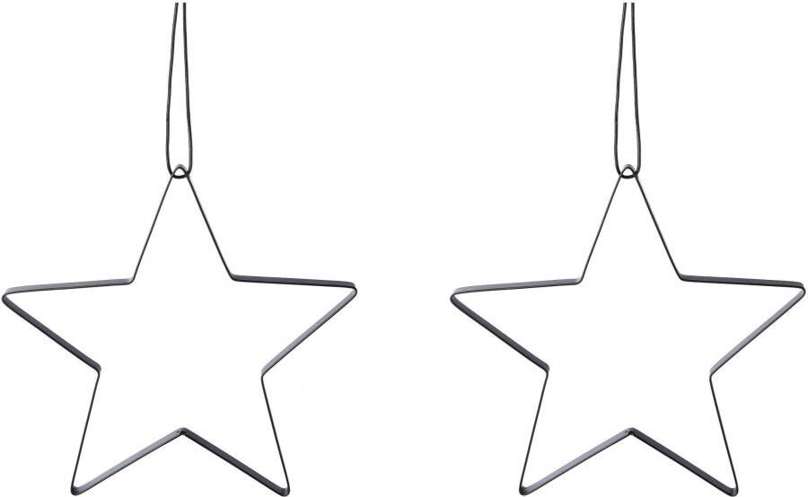 Creativ deco Sierster Kerstster kerstversiering van metaal hangdecoratie 2-delige set ø ca. 40 cm (2 stuks) - Foto 2