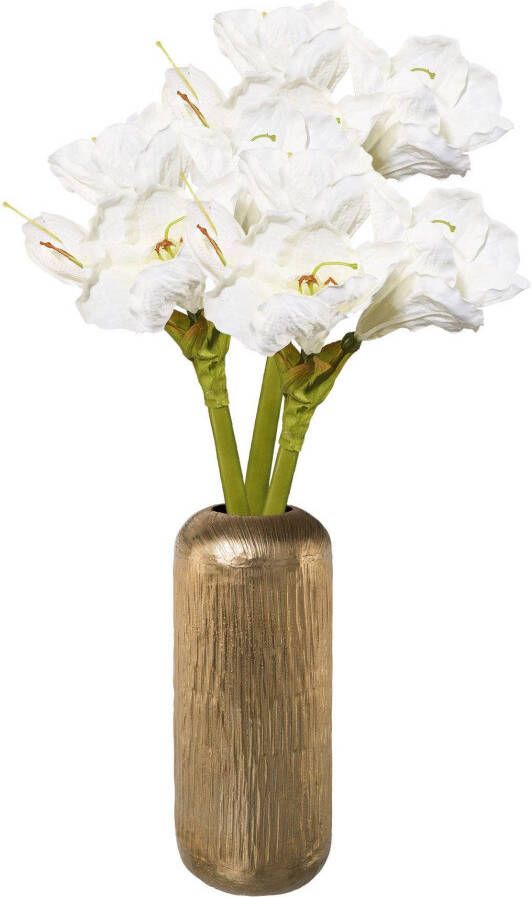 Creativ deco Siervaas Kerst versiering met hoogwaardige amaryllis (set 4 stuks) - Foto 1
