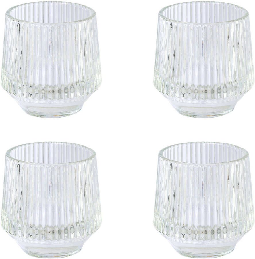 Creativ deco Waxinelichthouder Kerst versiering (4 stuks)