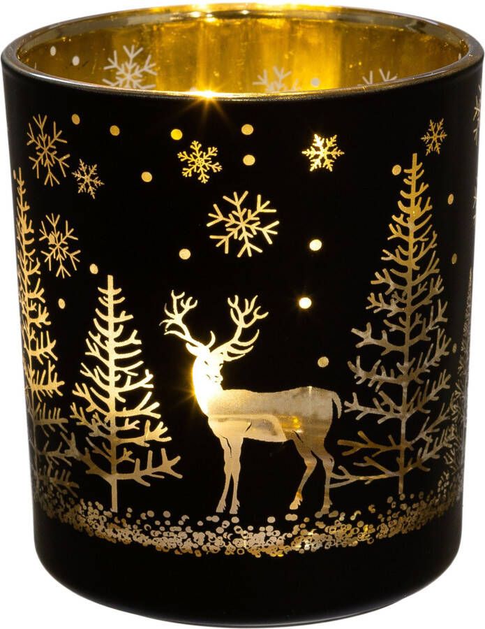Creativ deco Waxinelichthouder Kerst versiering (4 stuks)