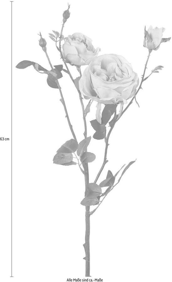 Creativ green Kunstbloem set van 4 (4 stuks)