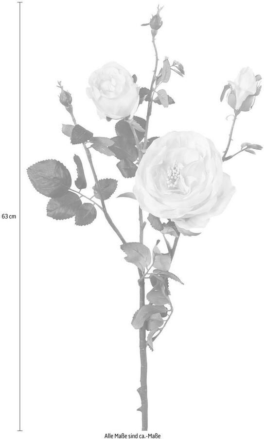 Creativ green Kunstbloem set van 4 (4 stuks)