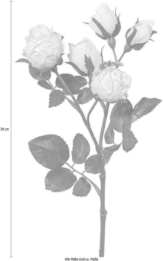 Creativ green Kunstbloem set van 4 (4 stuks)