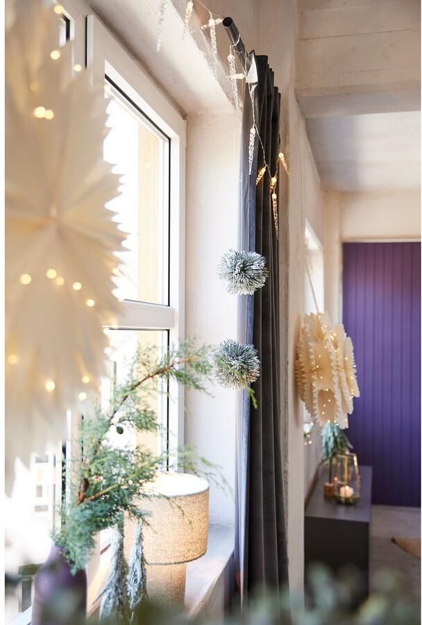 Creativ green Winterse kunstplant Kerst versiering Bal Ø 14 cm bedekt met kunstsneeuw 2-delige set (2 stuks) - Foto 2