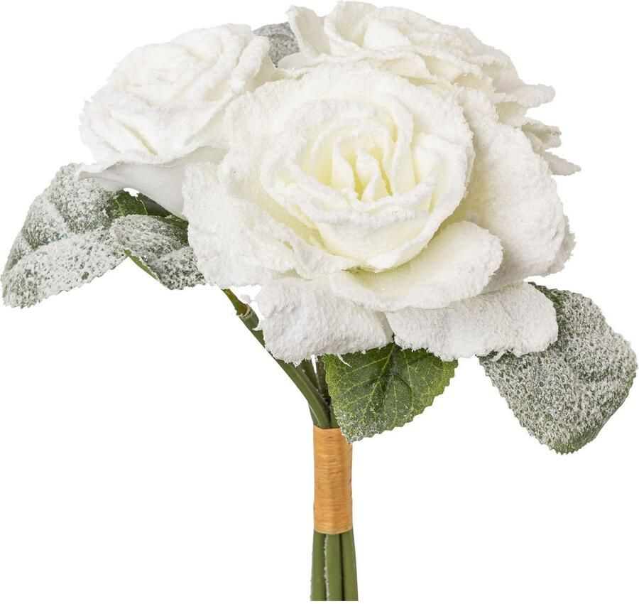 Creativ green Winterse kunstplant Kerst versiering Boeket in besneeuwde look (2 stuks)