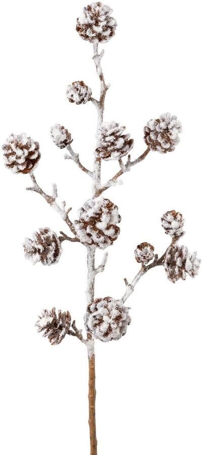Creativ green Winterse kunstplant Kerst versiering Tak bedekt met kunstsneeuw 3-delige set (3 stuks)