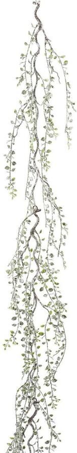 Creativ green Winterse kunstplant Kerstversiering kerstguirlande Guirlande met frost-look lengte 182 cm 2-delige set (2 stuks) - Foto 1