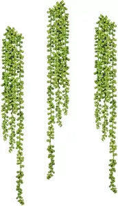 Creativ green Kunstplant Sedum-plantenhanger set van 2
