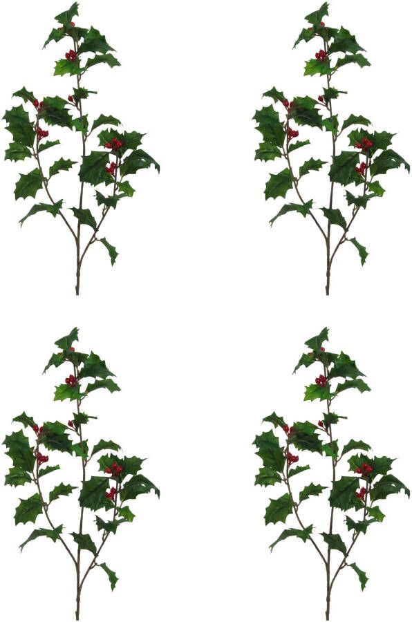 Creativ green Winterse kunstplant Kerst versiering Tak met bessen 4-delige set (4 stuks) - Foto 2
