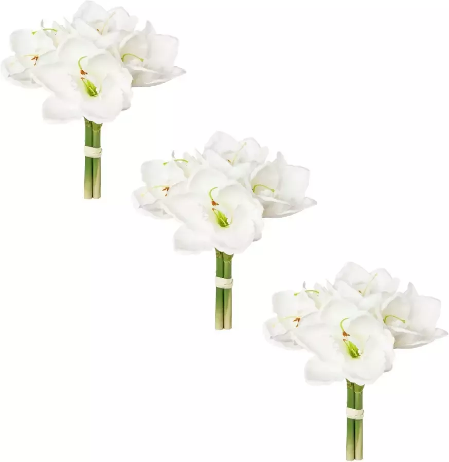 Creativ green Winterse kunstplant Kerst versiering weelderige bloemenpracht set van 3 (3 stuks) - Foto 2