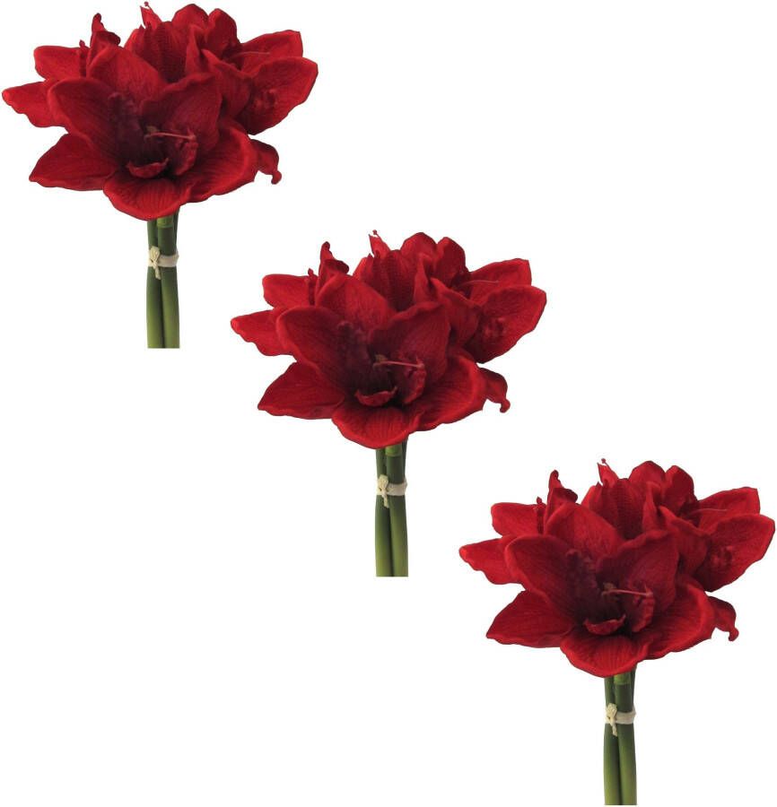 Creativ green Winterse kunstplant Kerst versiering weelderige bloemenpracht set van 3 (3 stuks) - Foto 2