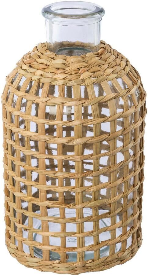Creativ home Tafelvaas Vase aus Glas met mesh-bedekking (set 2 stuks)