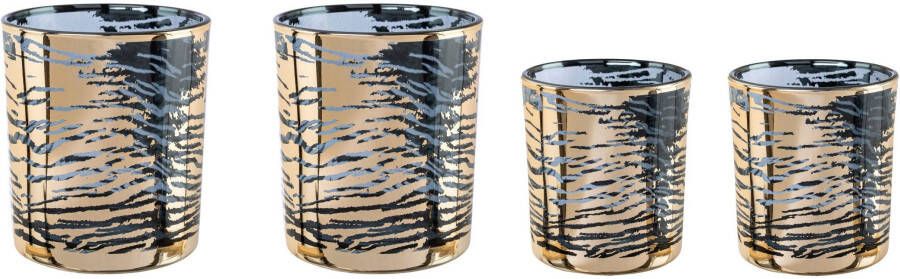 Creativ home Windlicht Kandelaar LEOPARD (set 4 stuks) - Foto 2