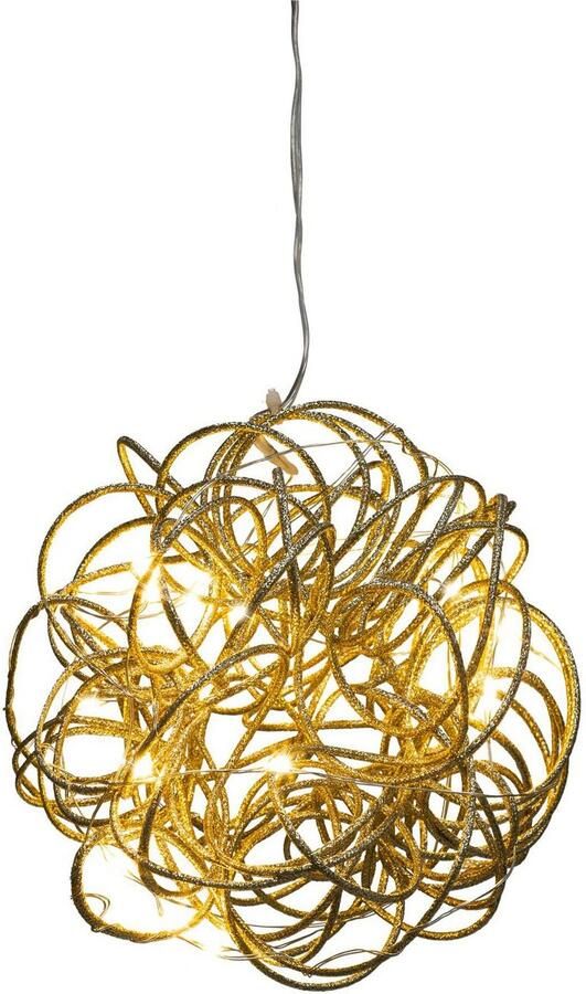Creativ light Decoratief object Hangend draadbol met 10 led's ø 15 cm op batterijen 2-delige set (set 2 stuks) - Foto 2