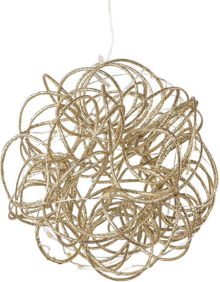 Creativ light Decoratief object Hangend draadbol met 10 led's ø 15 cm op batterijen 2-delige set (set 2 stuks)