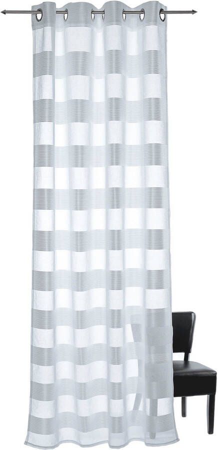 Decolife Gordijn Ella HxB: 245x135 gordijn met oogjes met horizontale strepen (1 stuk)