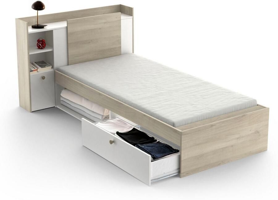 Demeyere GROUP 1-persoonsledikant LIFE ideaal voor kleine kamers ruimtebesparend veel opbergruimte - Foto 5