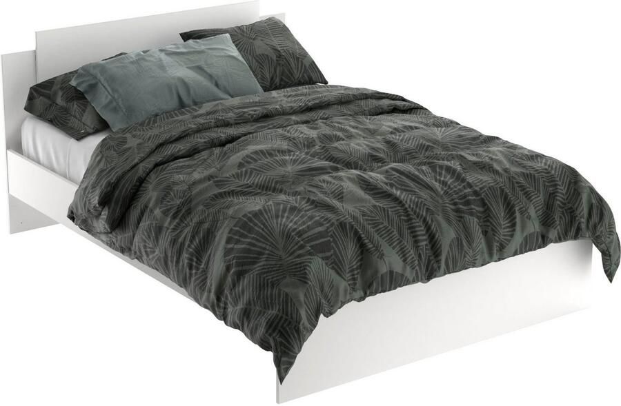 CBA EMOB Bed Maura met opbergruimte 140 x 190cm 200 cm-Kronberg eik mat wit Bedden met lades Wit; Bruin Melamine; Spaanplaat Bedden met lades Tweepersoons Normaal bed Op voorraad - Foto 18