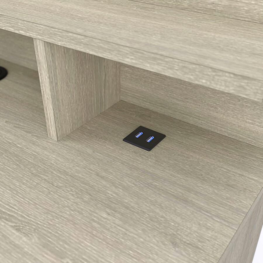 Leen Bakker Demeyere bureau Malicia licht eiken wit 121 9x123x60 cm