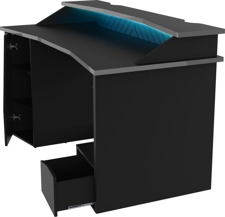 Demeyere GROUP Bureau Venom Gaming bureau mat zwart met 1 headsethouder - Foto 2