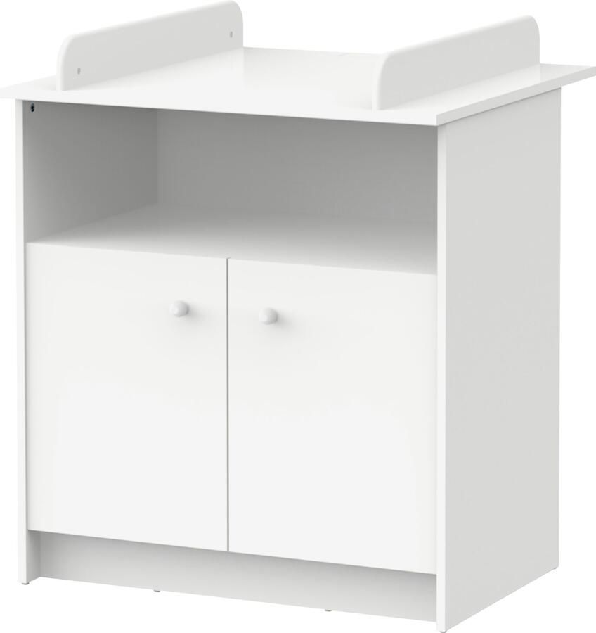 DEMEYERE Commode met 2 deuren 1 nis HELICIA Mat wit 79 6 x 70 x 94 4 cm - Foto 6