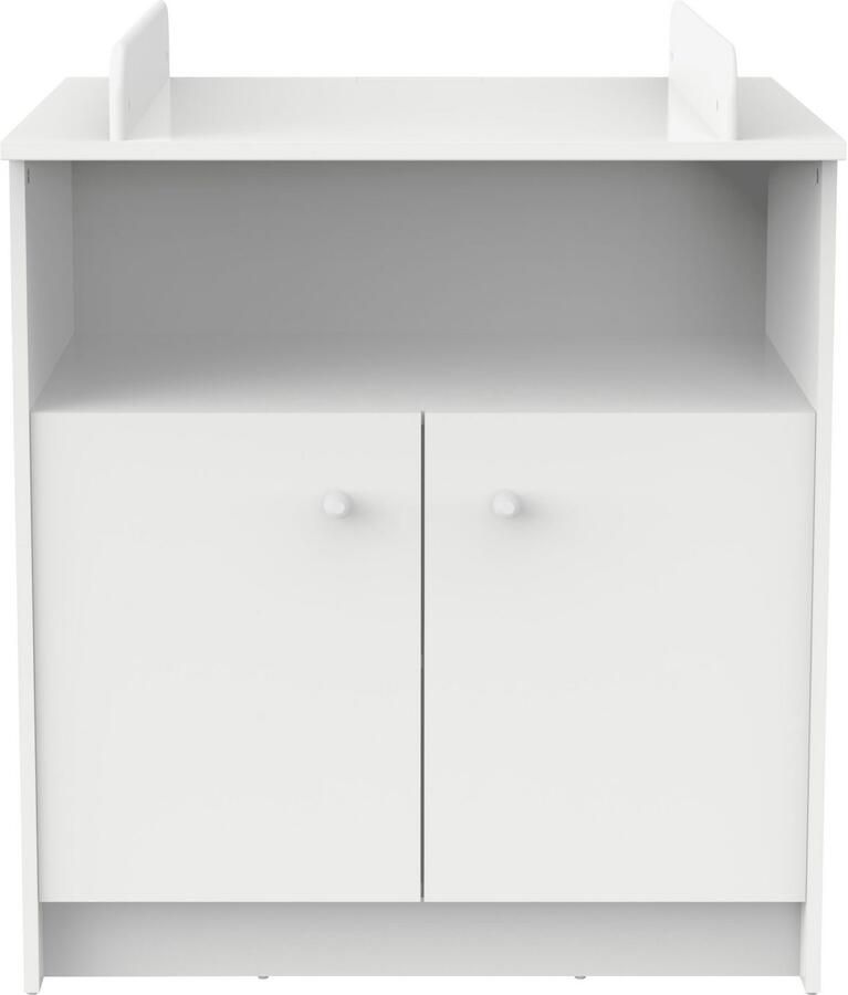 DEMEYERE Commode met 2 deuren 1 nis HELICIA Mat wit 79 6 x 70 x 94 4 cm - Foto 5